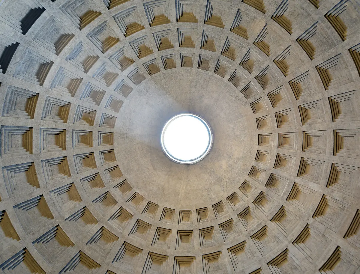 The dome and oculus of the Pantheon