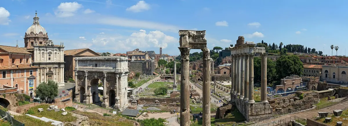 A panorama of the Roman Forum