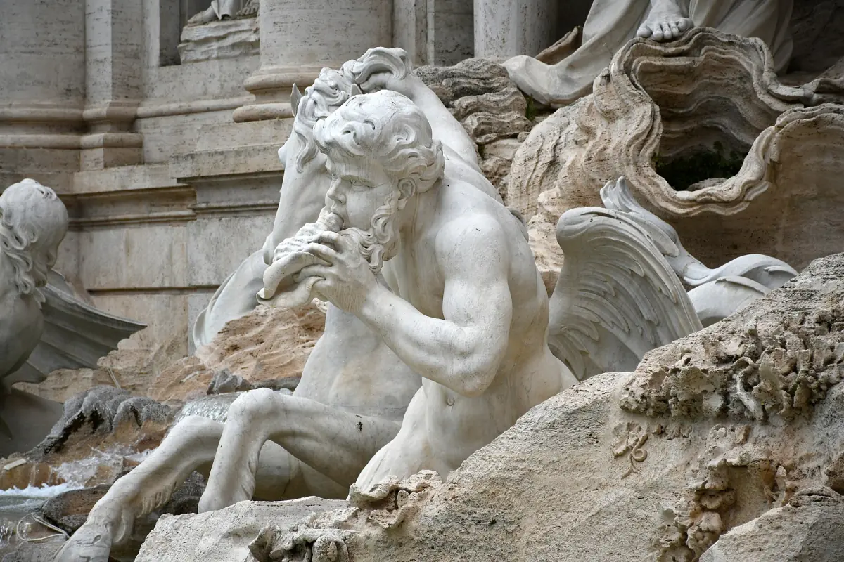 A sculpture of the Trevi Fountain